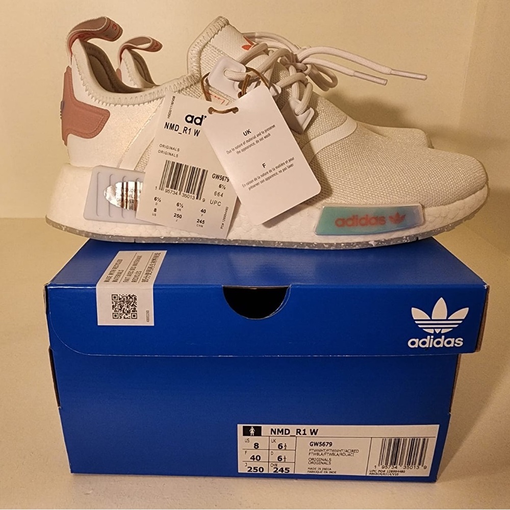 Adidas NMD_R1 Women's Sneakers - Cream and Pink